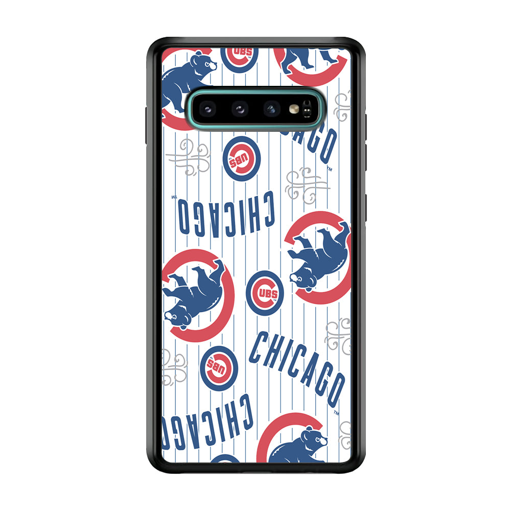Baseball Chicago Cubs MLB 002 Samsung Galaxy S10 Case-Phone Case-Rubber Black (2D Case)-Altracase
