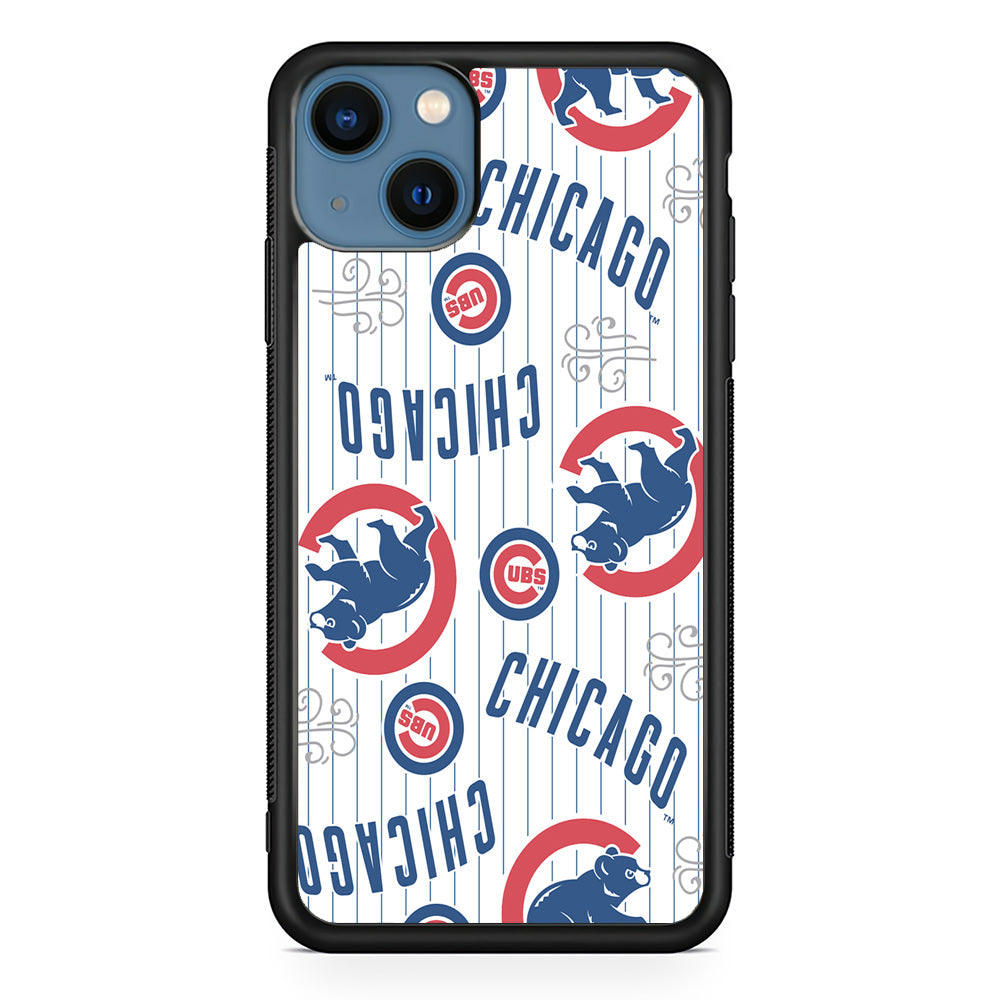 Baseball Chicago Cubs MLB 002 iPhone 15 Plus Case-Phone Case-Rubber Black (2D Case)-Altracase