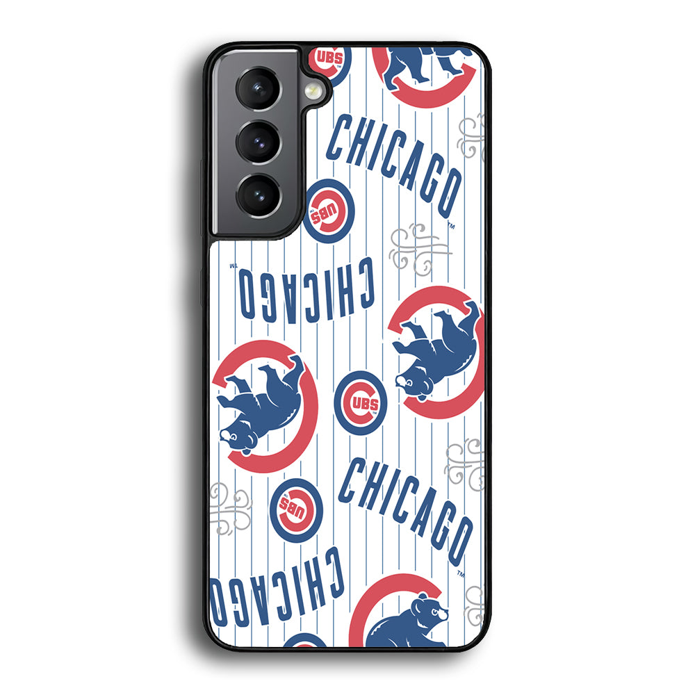 Baseball Chicago Cubs MLB 002 Samsung Galaxy S22 Case-Phone Case-Rubber Black (2D Case)-Altracase