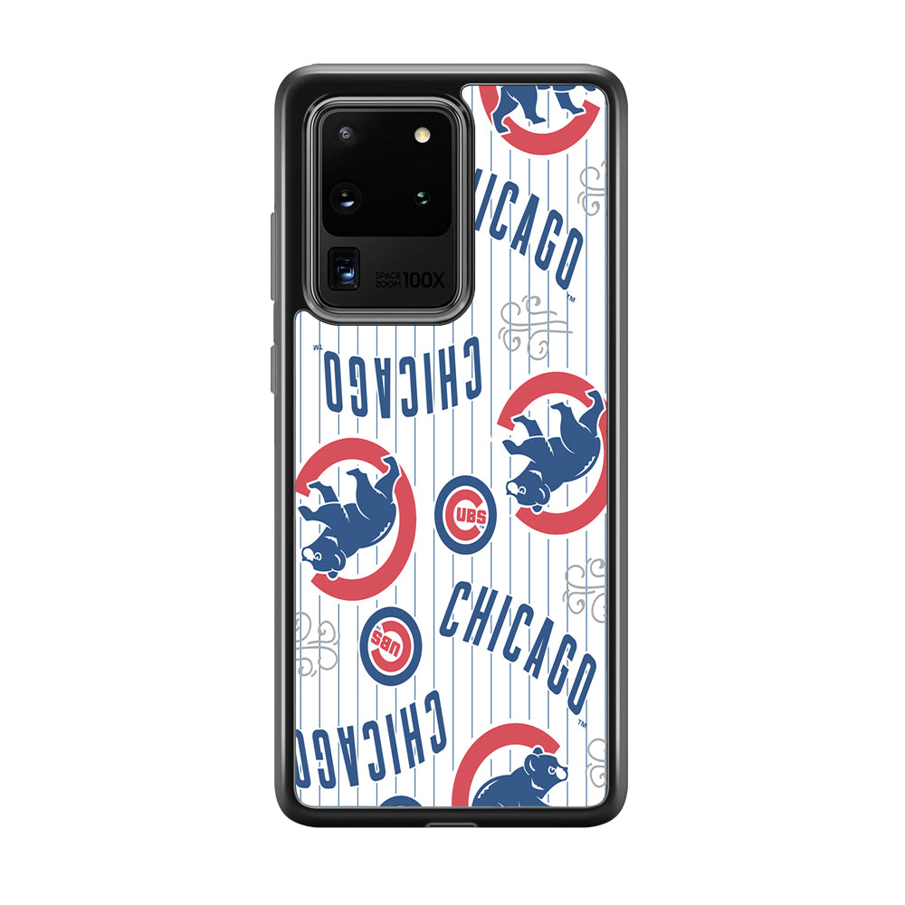 Baseball Chicago Cubs MLB 002 Samsung Galaxy S20 Ultra Case-Phone Case-Rubber Black (2D Case)-Altracase