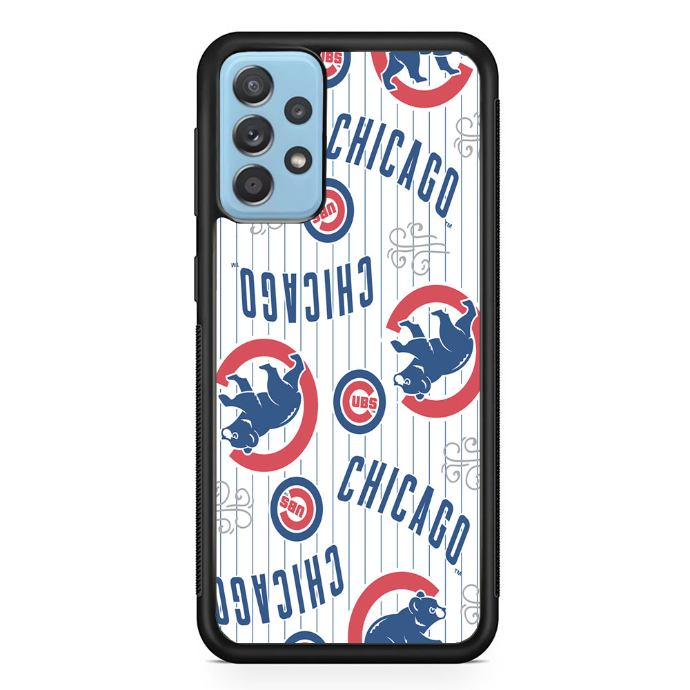 Baseball Chicago Cubs MLB 002 Samsung Galaxy A72 Case-Phone Case-Rubber Black (2D Case)-Altracase