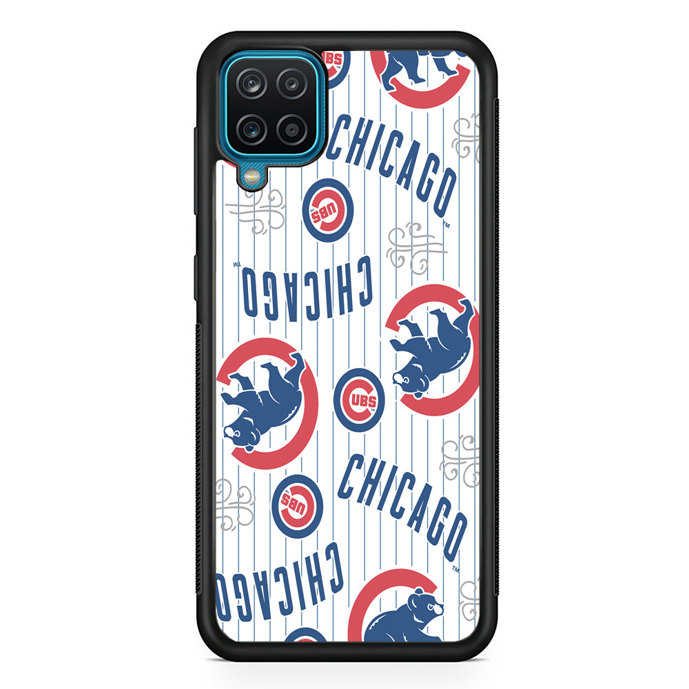 Baseball Chicago Cubs MLB 002 Samsung Galaxy A12 Case-Phone Case-Rubber Black (2D Case)-Altracase