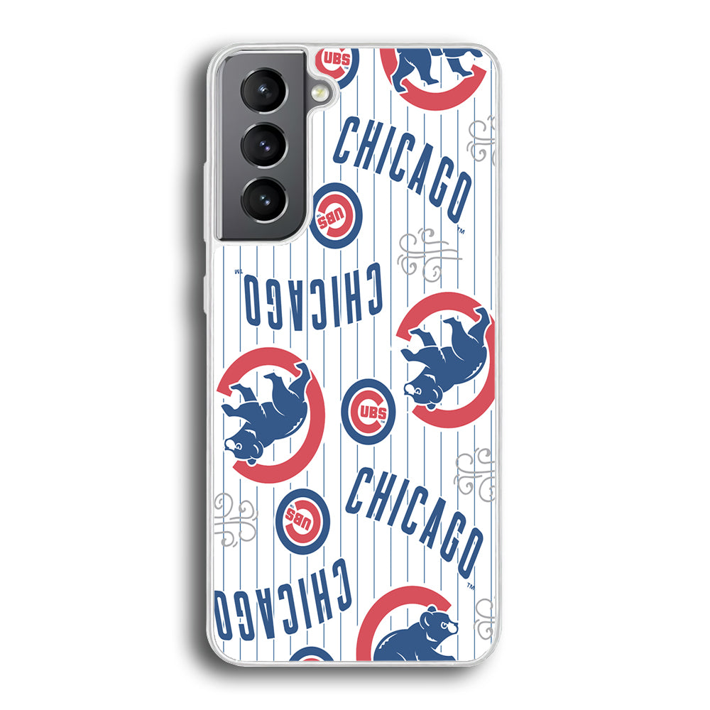 Baseball Chicago Cubs MLB 002 Samsung Galaxy S21 Plus Case-Phone Case-Rubber White (2D Case)-Altracase