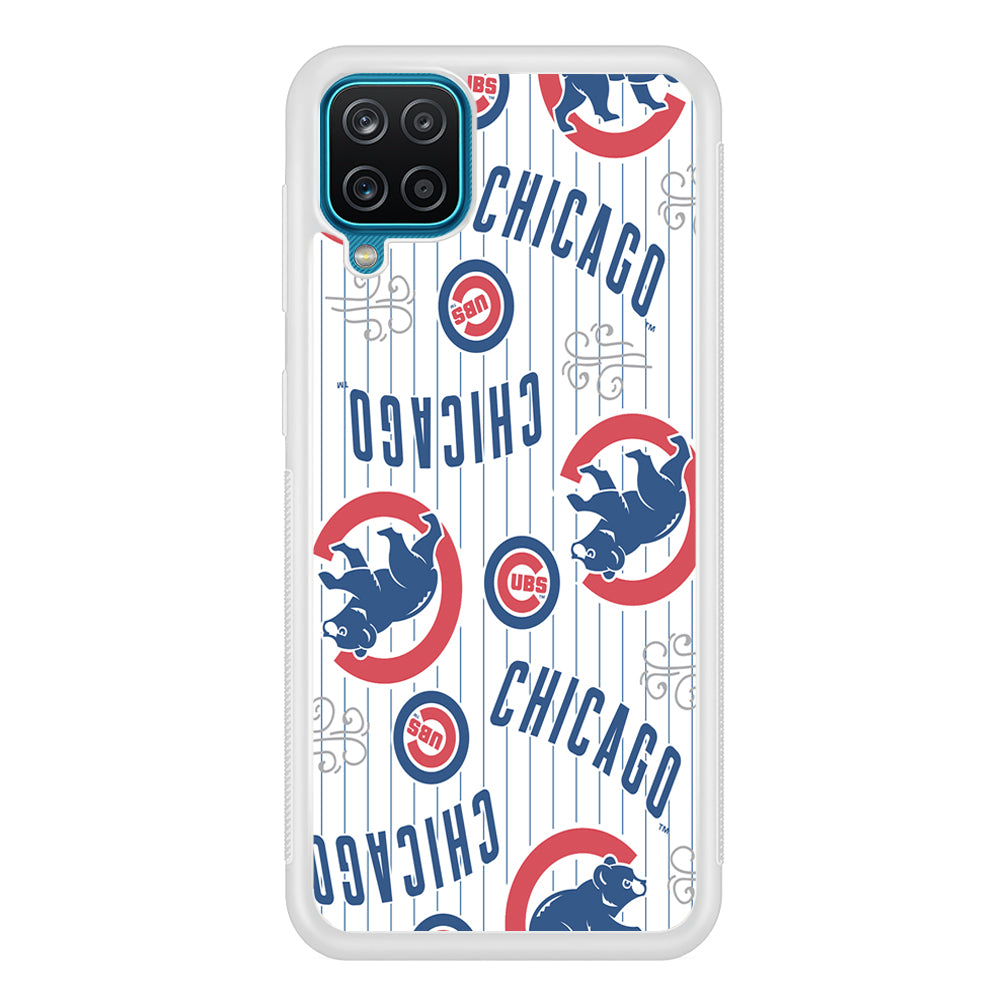 Baseball Chicago Cubs MLB 002 Samsung Galaxy A12 Case-Phone Case-Rubber White (2D Case)-Altracase