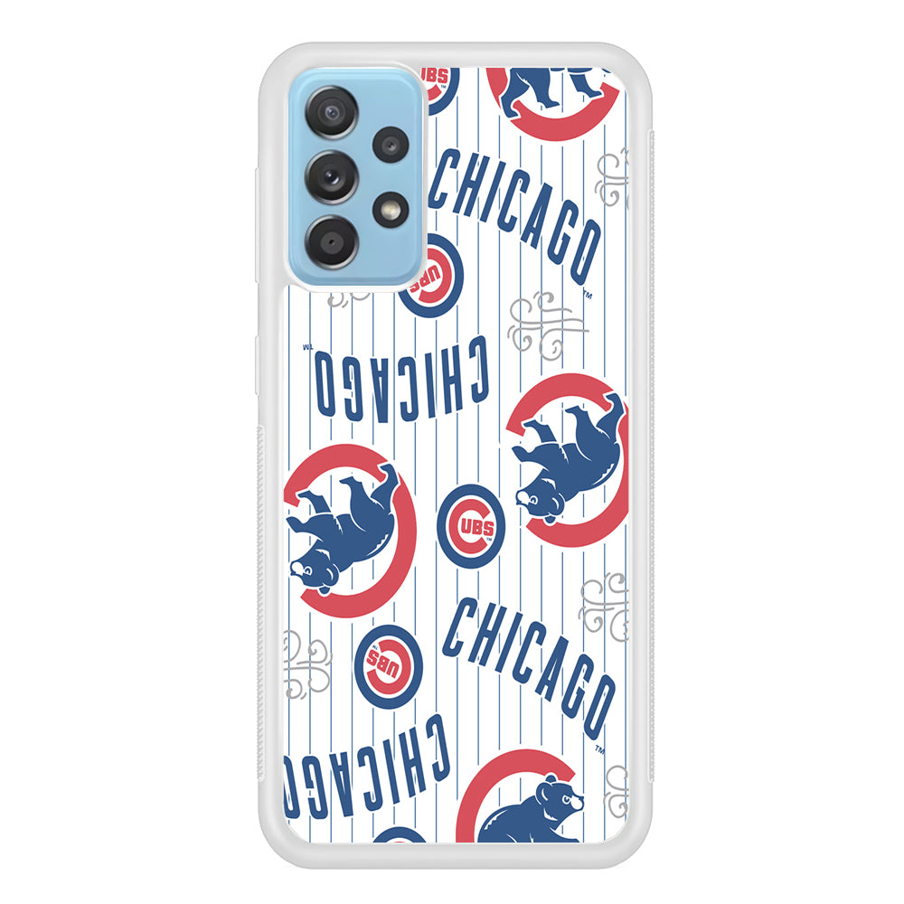 Baseball Chicago Cubs MLB 002 Samsung Galaxy A72 Case-Phone Case-Rubber White (2D Case)-Altracase