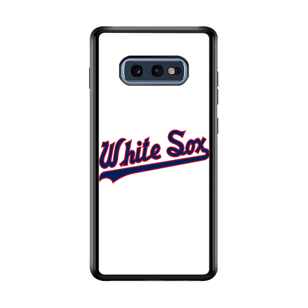 Baseball Chicago White Sox MLB 001 Samsung Galaxy S10E Case-Phone Case-Rubber Black (2D Case)-Altracase
