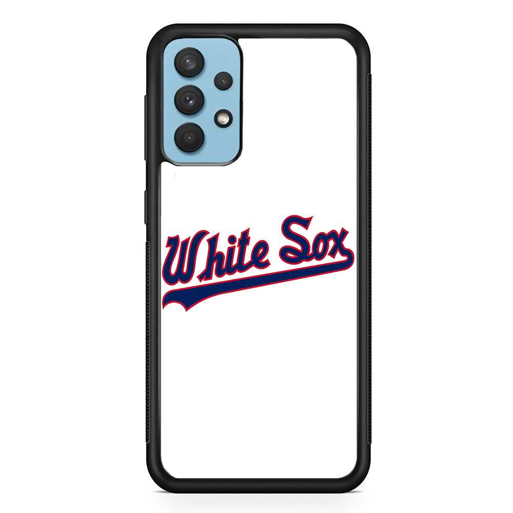 Baseball Chicago White Sox MLB 001 Samsung Galaxy A32 Case-Phone Case-Rubber Black (2D Case)-Altracase