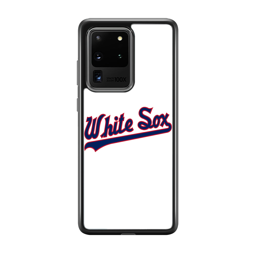 Baseball Chicago White Sox MLB 001 Samsung Galaxy S20 Ultra Case-Phone Case-Rubber Black (2D Case)-Altracase