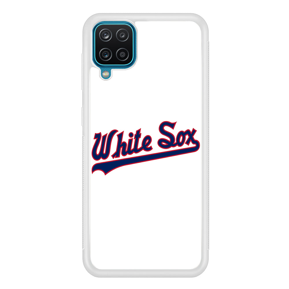 Baseball Chicago White Sox MLB 001 Samsung Galaxy A12 Case-Phone Case-Rubber White (2D Case)-Altracase