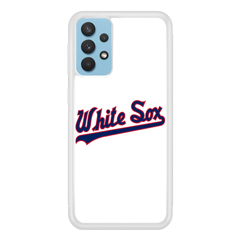 Baseball Chicago White Sox MLB 001 Samsung Galaxy A32 Case-Phone Case-Rubber White (2D Case)-Altracase