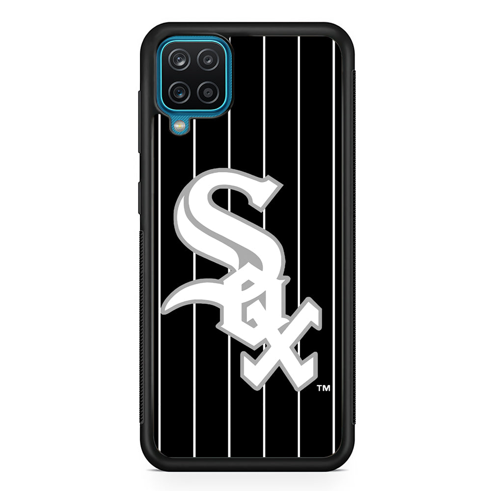Baseball Chicago White Sox MLB 002 Samsung Galaxy A12 Case-Phone Case-Rubber Black (2D Case)-Altracase