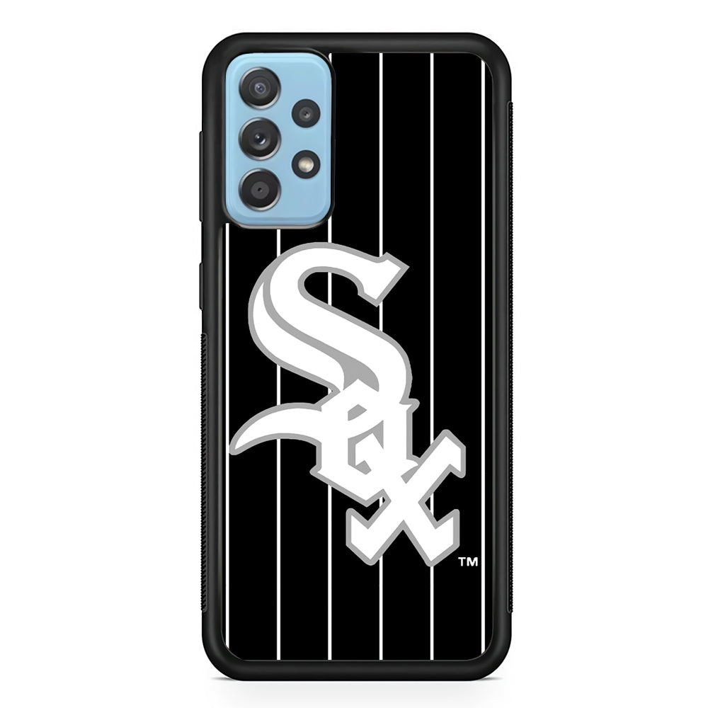 Baseball Chicago White Sox MLB 002 Samsung Galaxy A72 Case-Phone Case-Rubber Black (2D Case)-Altracase