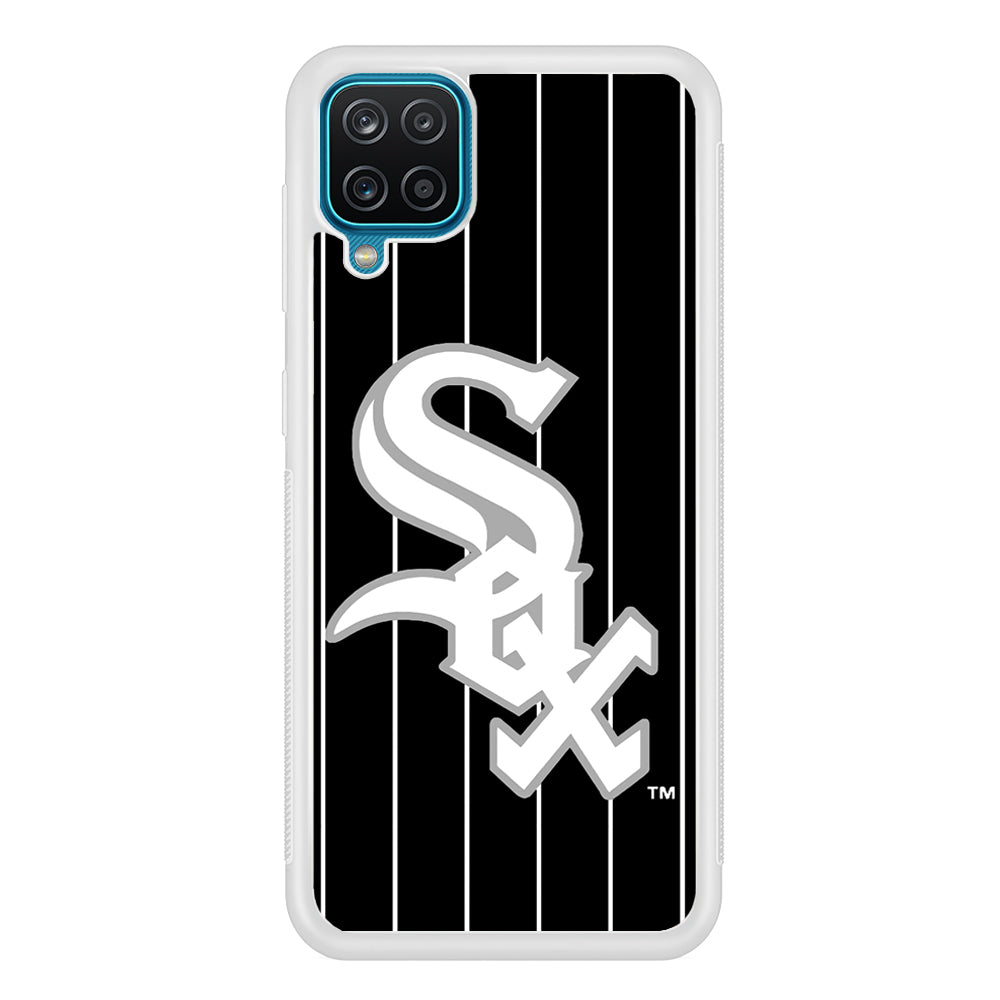 Baseball Chicago White Sox MLB 002 Samsung Galaxy A12 Case-Phone Case-Rubber White (2D Case)-Altracase