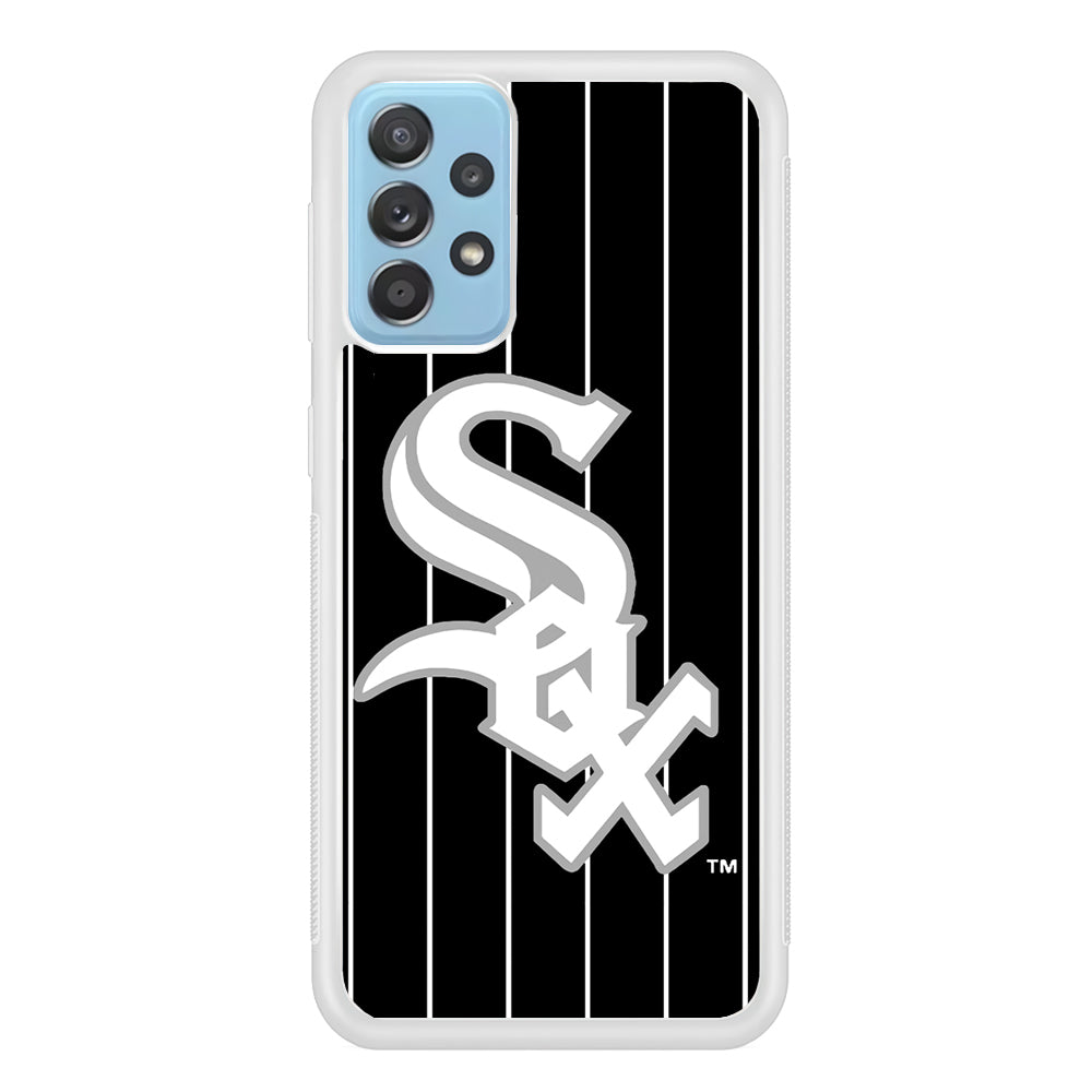 Baseball Chicago White Sox MLB 002 Samsung Galaxy A72 Case-Phone Case-Rubber White (2D Case)-Altracase