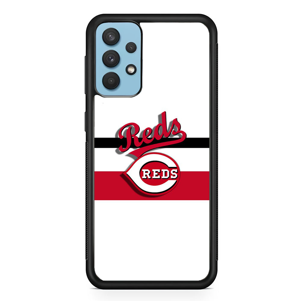 Baseball Cincinnati Reds MLB 001 Samsung Galaxy A32 Case-Phone Case-Rubber Black (2D Case)-Altracase