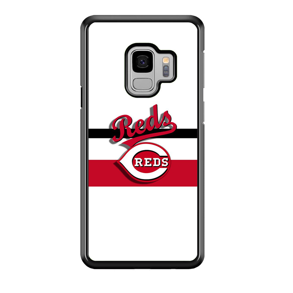 Baseball Cincinnati Reds MLB 001 Samsung Galaxy S9 Case-Phone Case-Rubber Black (2D Case)-Altracase