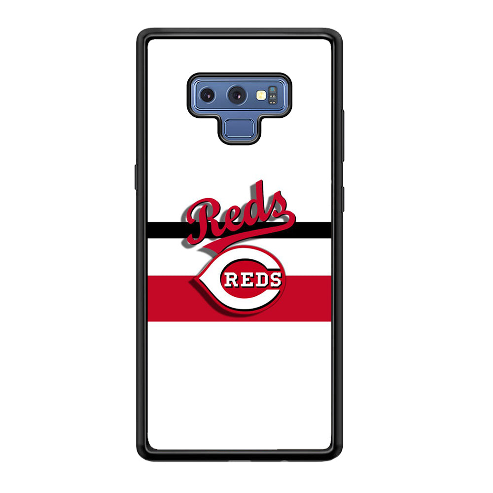 Baseball Cincinnati Reds MLB 001 Samsung Galaxy Note 9 Case-Phone Case-Rubber Black (2D Case)-Altracase