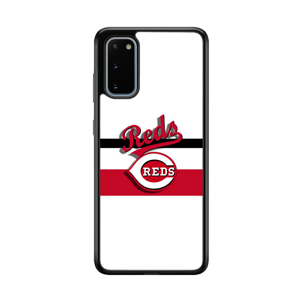 Baseball Cincinnati Reds MLB 001 Samsung Galaxy S20 Case-Phone Case-Rubber Black (2D Case)-Altracase