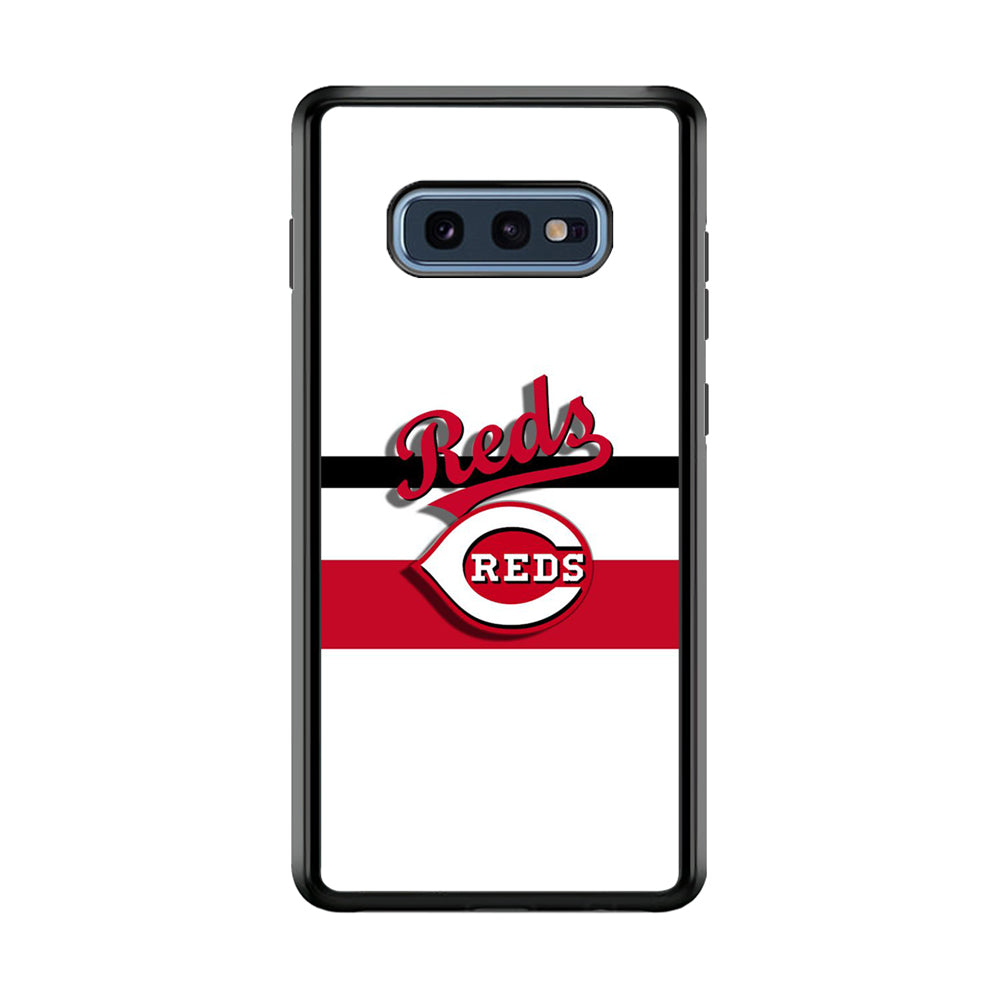 Baseball Cincinnati Reds MLB 001 Samsung Galaxy S10E Case-Phone Case-Rubber Black (2D Case)-Altracase