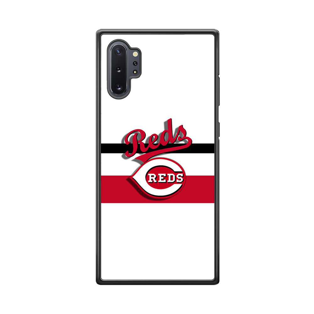 Baseball Cincinnati Reds MLB 001 Samsung Galaxy Note 10 Plus Case-Phone Case-Rubber Black (2D Case)-Altracase