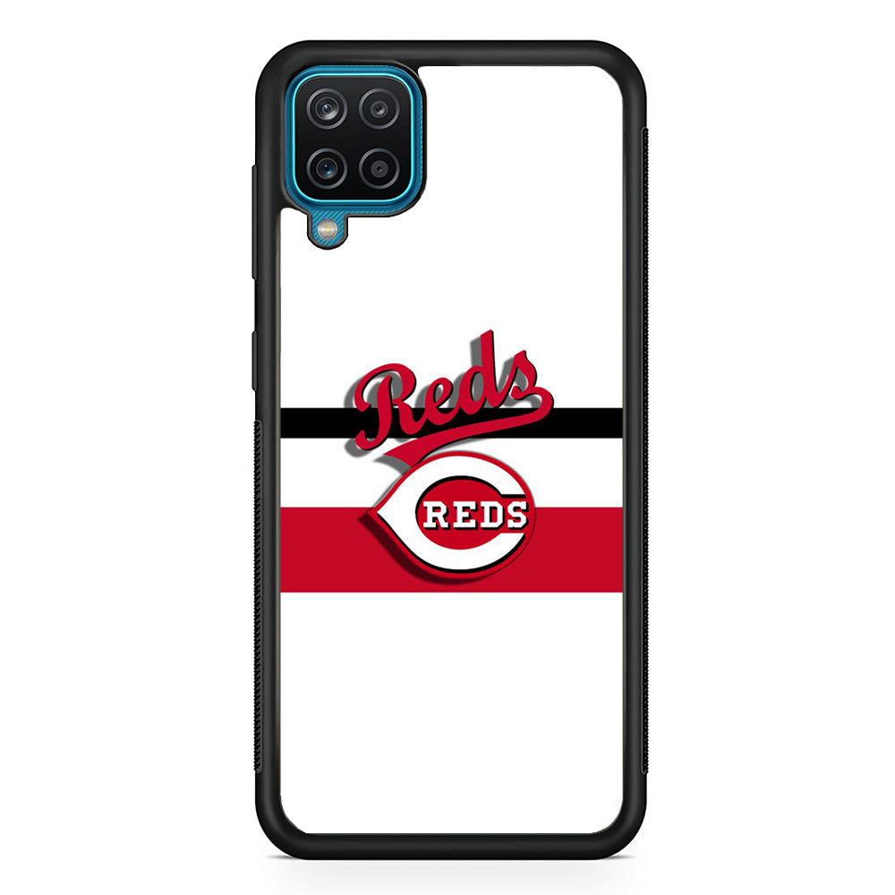 Baseball Cincinnati Reds MLB 001 Samsung Galaxy A12 Case-Phone Case-Rubber Black (2D Case)-Altracase