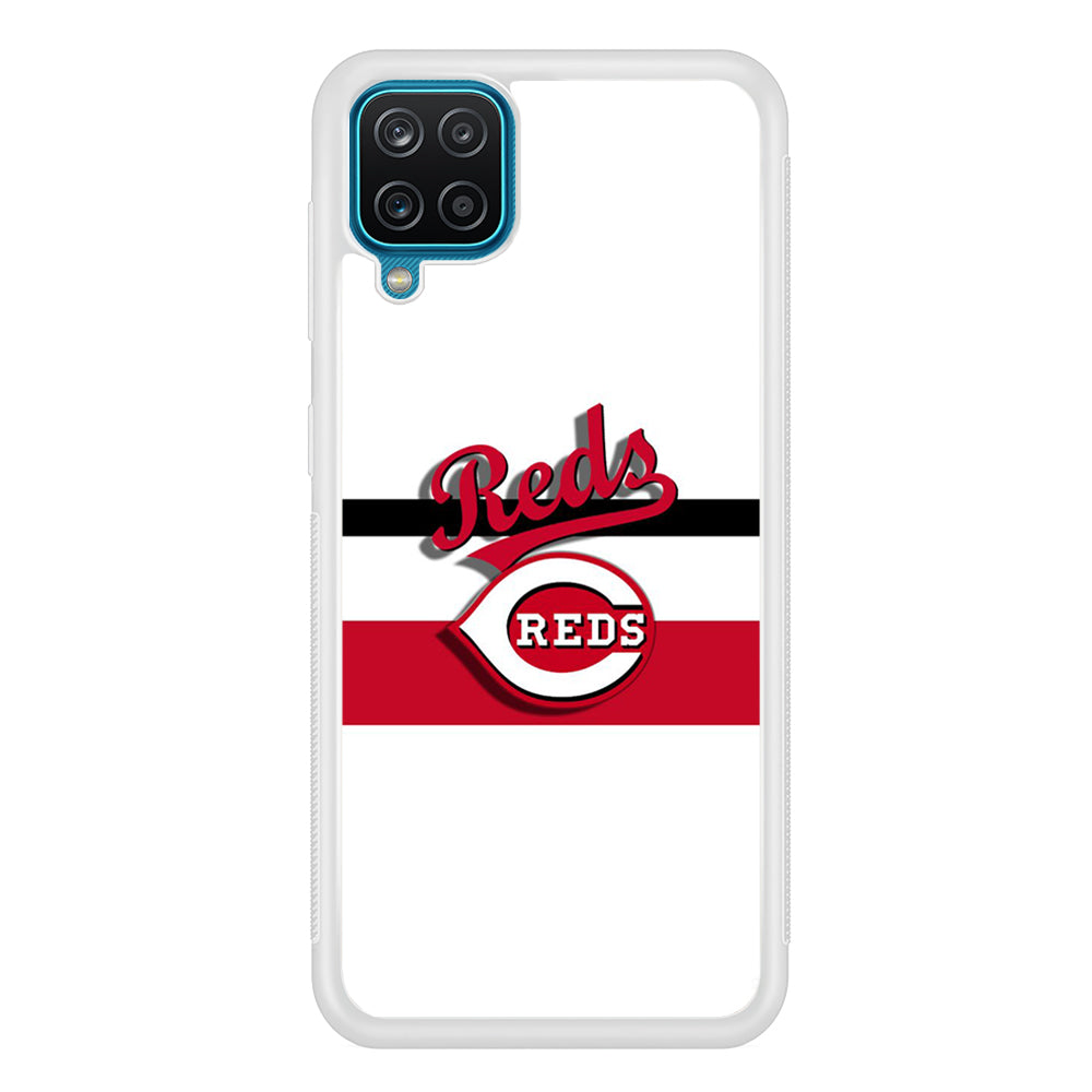 Baseball Cincinnati Reds MLB 001 Samsung Galaxy A12 Case-Phone Case-Rubber White (2D Case)-Altracase