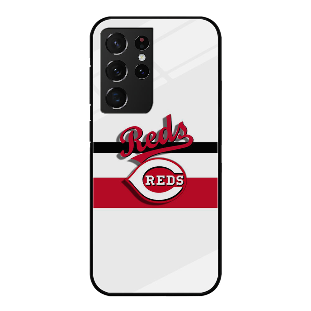 Baseball Cincinnati Reds MLB 001 Samsung Galaxy S23 Ultra Case-Phone Case-Tempered Glass Case-Altracase