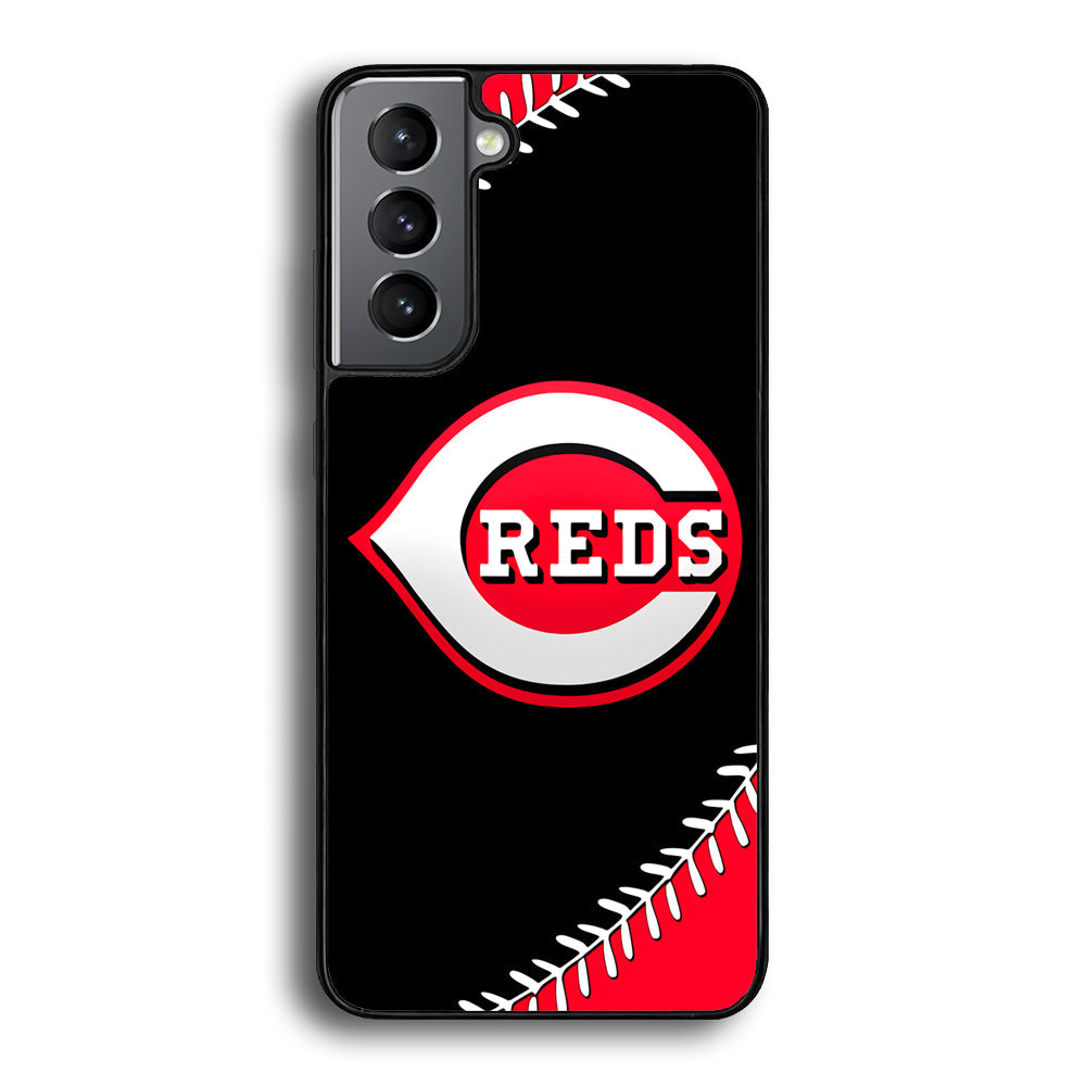 Baseball Cincinnati Reds MLB 002 Samsung Galaxy S25 Plus Case-Phone Case-Rubber Black (2D Case)-Altracase