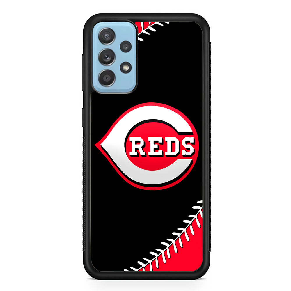 Baseball Cincinnati Reds MLB 002 Samsung Galaxy A52 Case-Phone Case-Rubber Black (2D Case)-Altracase