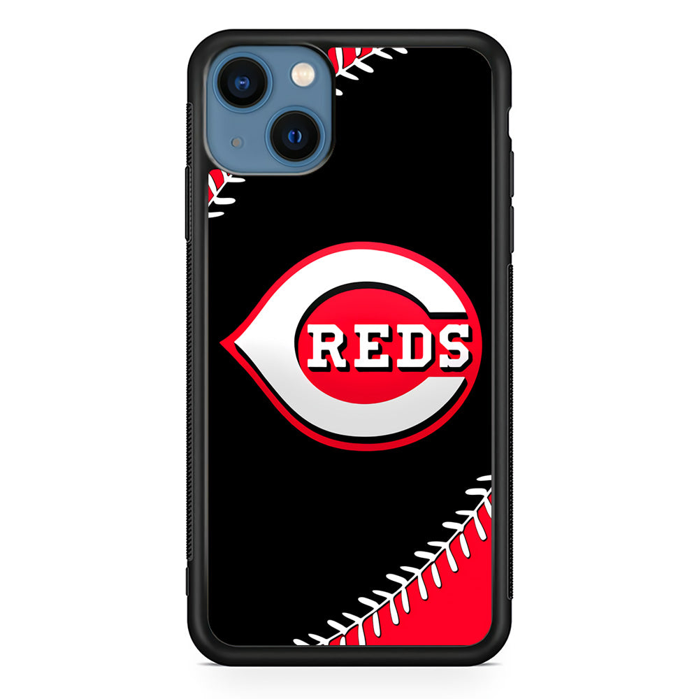 Baseball Cincinnati Reds MLB 002 iPhone 15 Plus Case-Phone Case-Rubber Black (2D Case)-Altracase