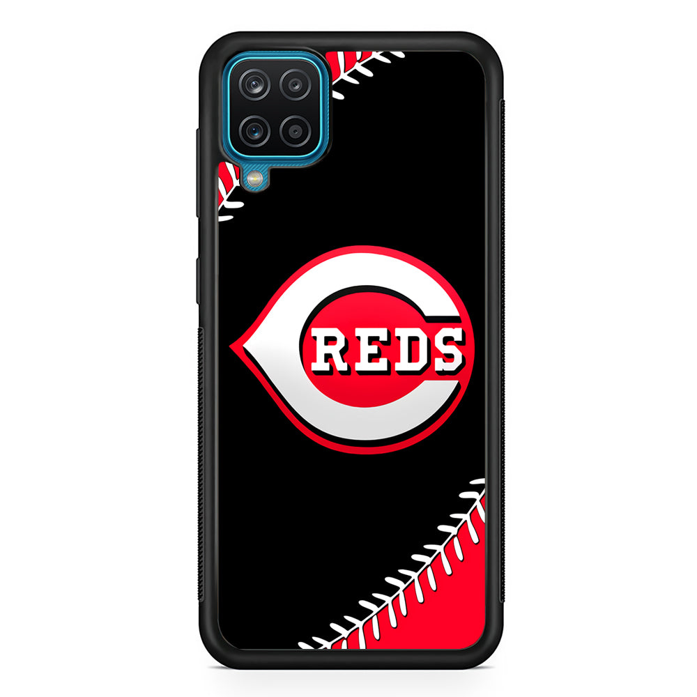 Baseball Cincinnati Reds MLB 002 Samsung Galaxy A12 Case-Phone Case-Rubber Black (2D Case)-Altracase