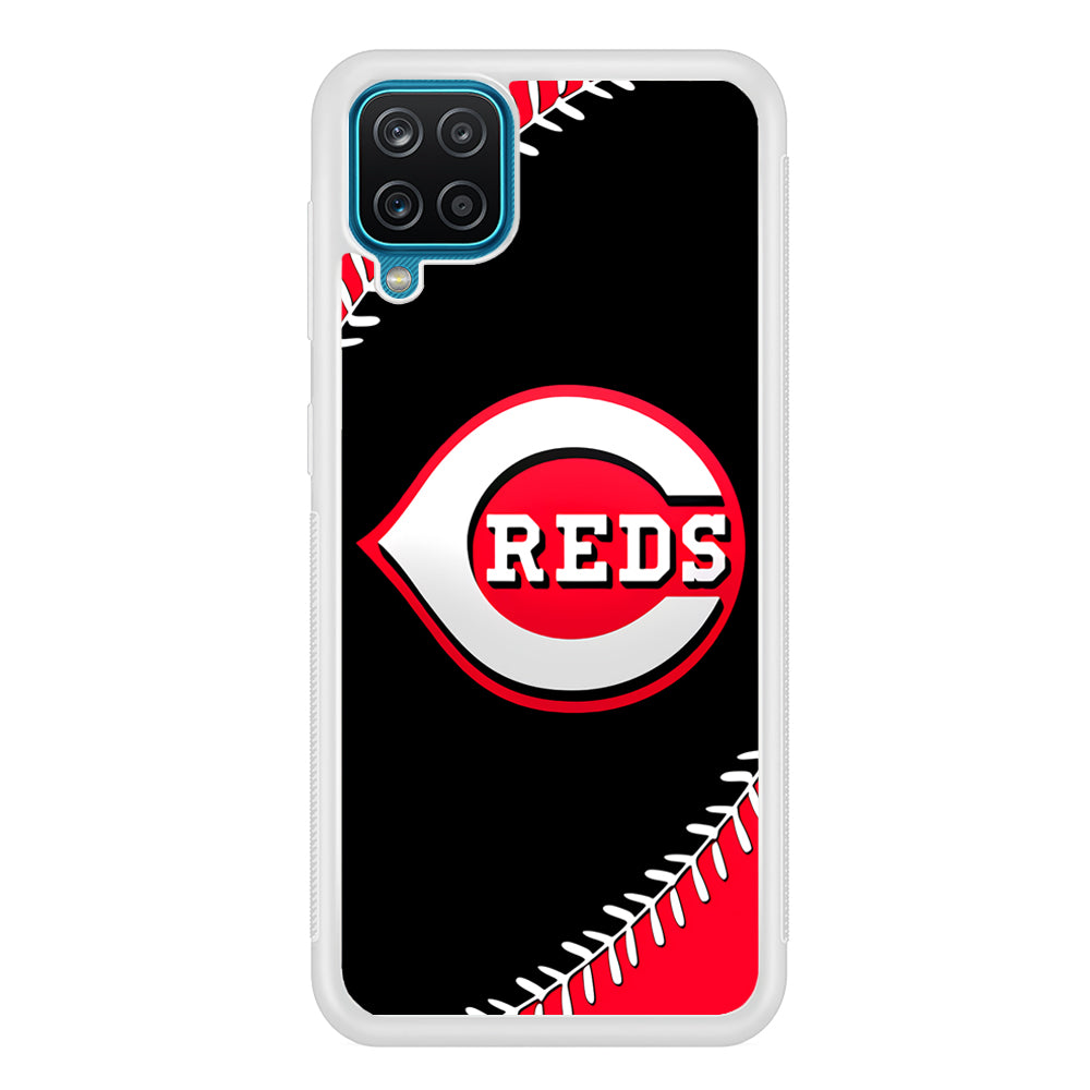 Baseball Cincinnati Reds MLB 002 Samsung Galaxy A12 Case-Phone Case-Rubber White (2D Case)-Altracase