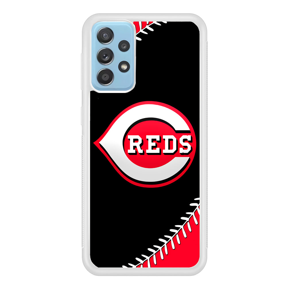 Baseball Cincinnati Reds MLB 002 Samsung Galaxy A52 Case-Phone Case-Rubber White (2D Case)-Altracase