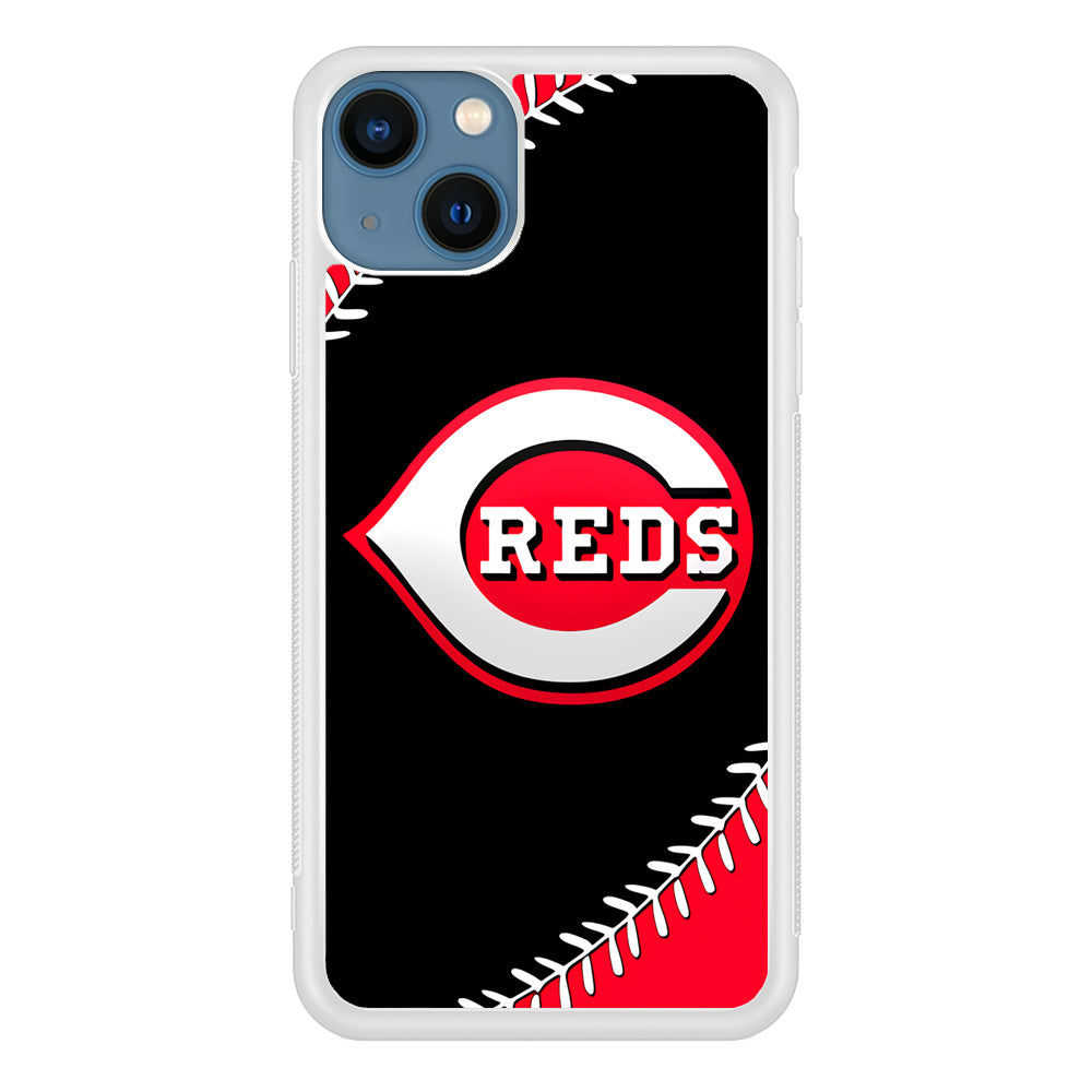 Baseball Cincinnati Reds MLB 002 iPhone 15 Plus Case-Phone Case-Rubber White (2D Case)-Altracase