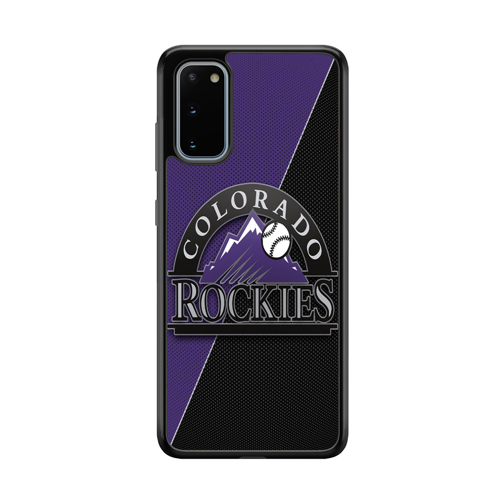 Baseball Colorado Rockies MLB 001 Samsung Galaxy S20 Case-Phone Case-Rubber Black (2D Case)-Altracase