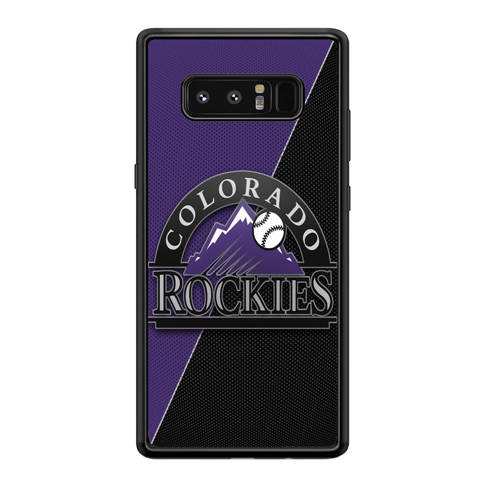 Baseball Colorado Rockies MLB 001 Samsung Galaxy Note 8 Case-Phone Case-Rubber Black (2D Case)-Altracase