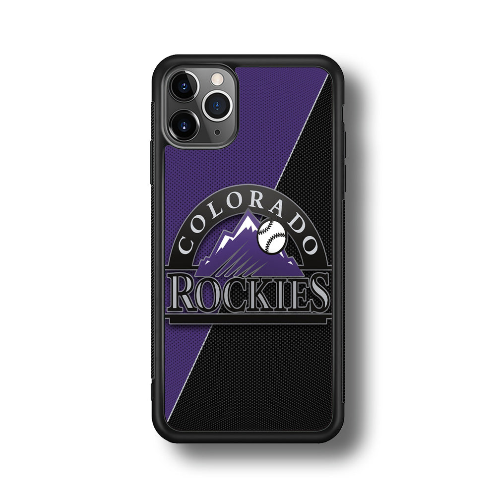 Baseball Colorado Rockies MLB 001 iPhone 11 Pro Case-Phone Case-Rubber Black (2D Case)-Altracase