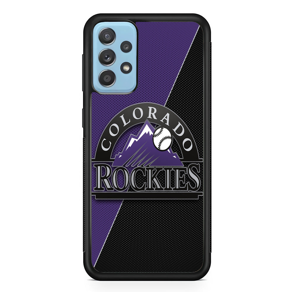 Baseball Colorado Rockies MLB 001 Samsung Galaxy A72 Case-Phone Case-Rubber Black (2D Case)-Altracase