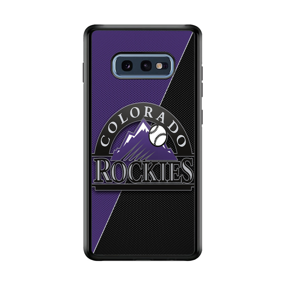 Baseball Colorado Rockies MLB 001 Samsung Galaxy S10E Case-Phone Case-Rubber Black (2D Case)-Altracase