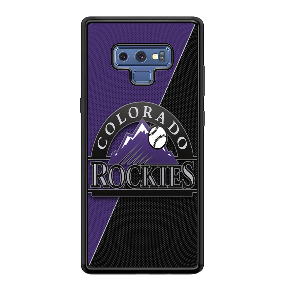 Baseball Colorado Rockies MLB 001 Samsung Galaxy Note 9 Case-Phone Case-Rubber Black (2D Case)-Altracase