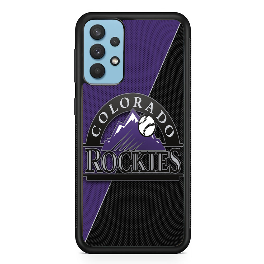 Baseball Colorado Rockies MLB 001 Samsung Galaxy A32 Case-Phone Case-Rubber Black (2D Case)-Altracase