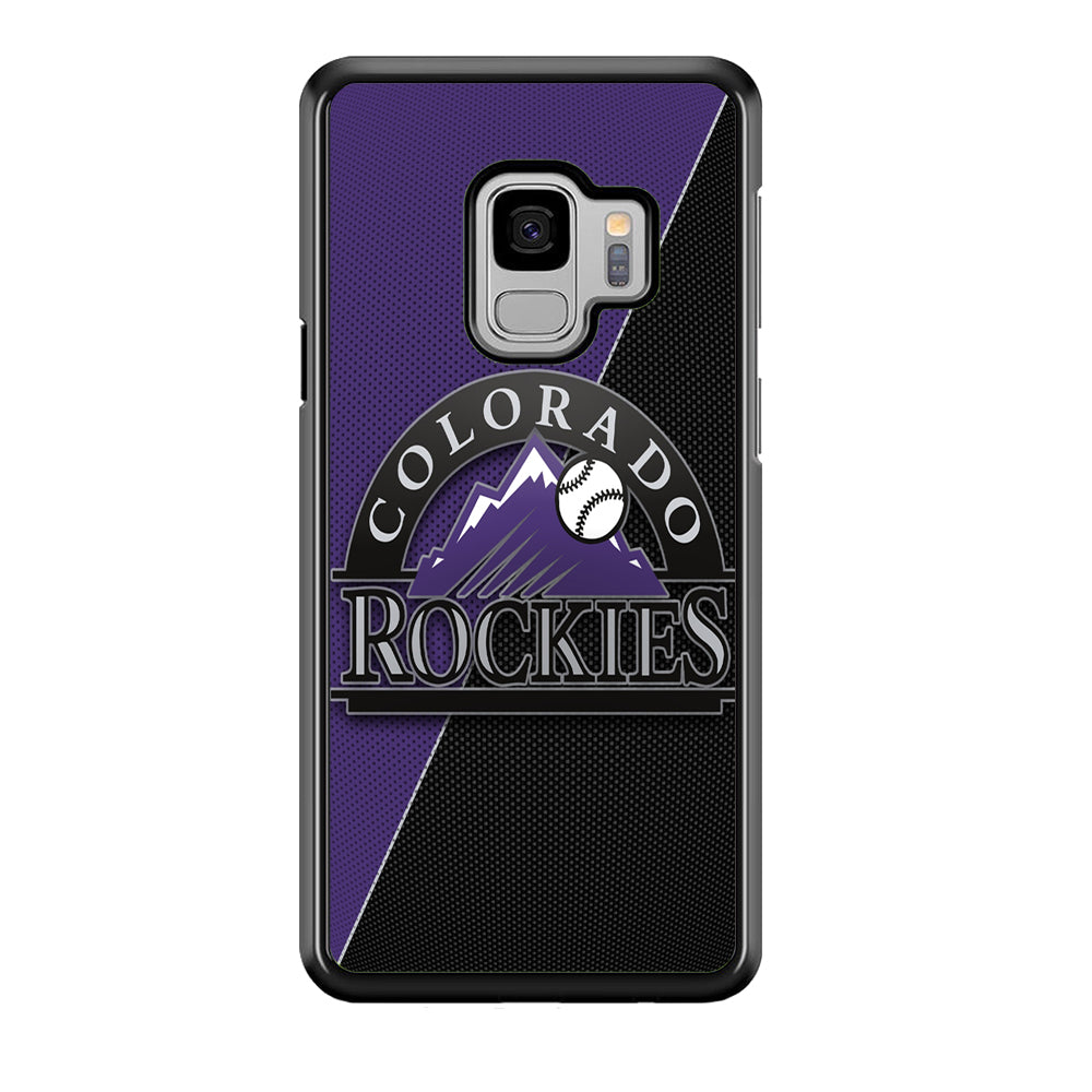 Baseball Colorado Rockies MLB 001 Samsung Galaxy S9 Case-Phone Case-Rubber Black (2D Case)-Altracase