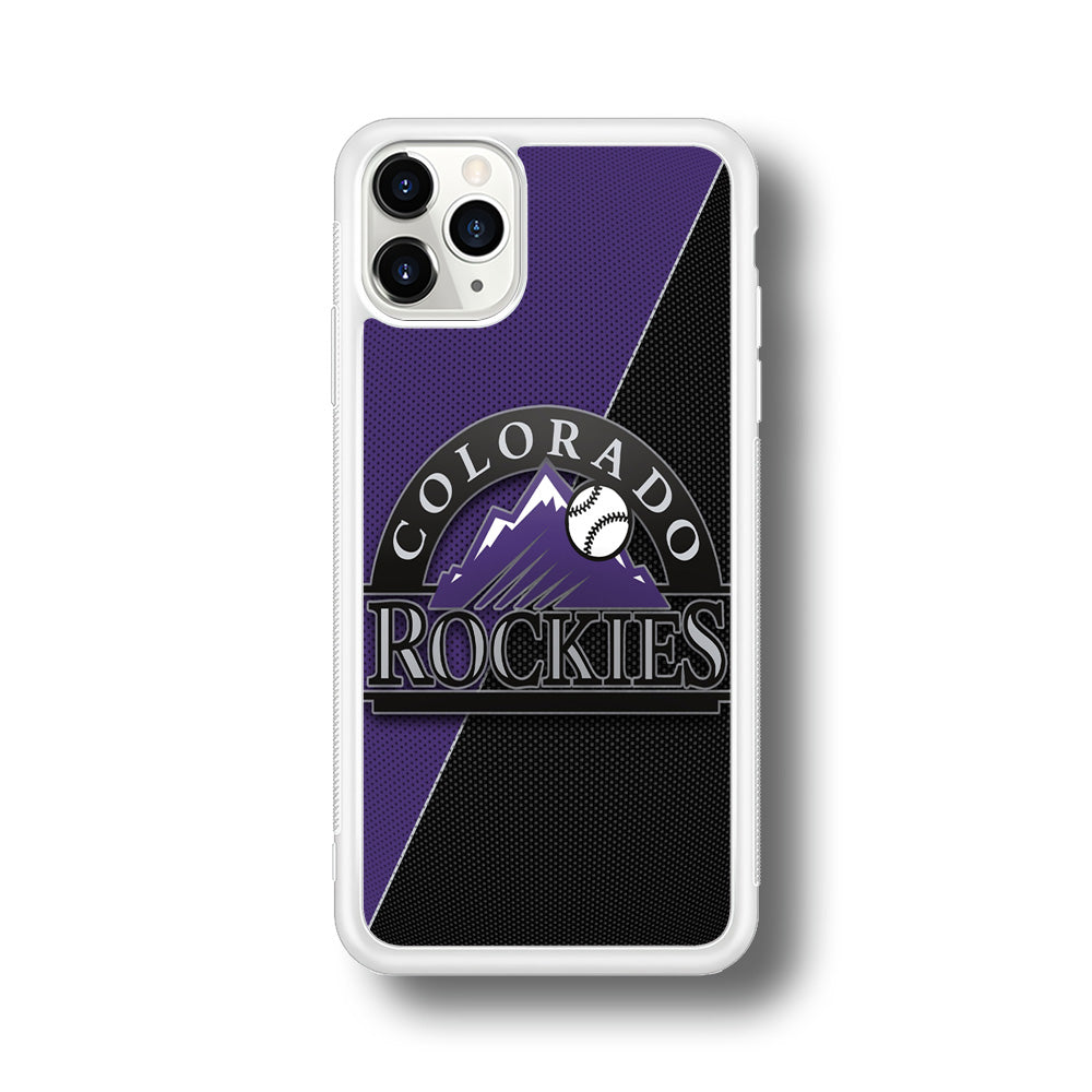Baseball Colorado Rockies MLB 001 iPhone 11 Pro Case-Phone Case-Rubber White (2D Case)-Altracase