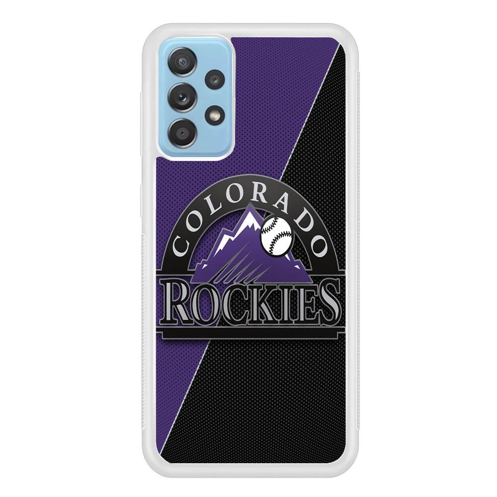 Baseball Colorado Rockies MLB 001 Samsung Galaxy A72 Case-Phone Case-Rubber White (2D Case)-Altracase