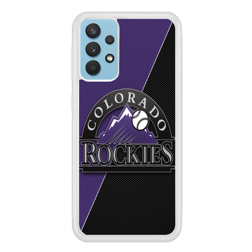 Baseball Colorado Rockies MLB 001 Samsung Galaxy A32 Case-Phone Case-Rubber White (2D Case)-Altracase