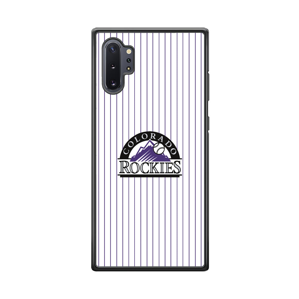Baseball Colorado Rockies MLB 002 Samsung Galaxy Note 10 Plus Case-Phone Case-Rubber Black (2D Case)-Altracase