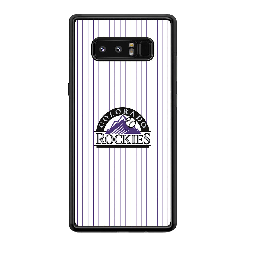 Baseball Colorado Rockies MLB 002 Samsung Galaxy Note 8 Case-Phone Case-Rubber Black (2D Case)-Altracase