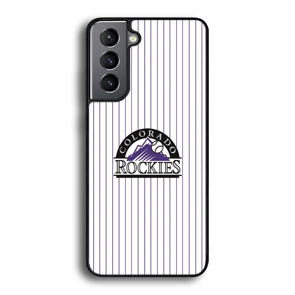 Baseball Colorado Rockies MLB 002 Samsung Galaxy S21 Plus Case-Phone Case-Rubber Black (2D Case)-Altracase