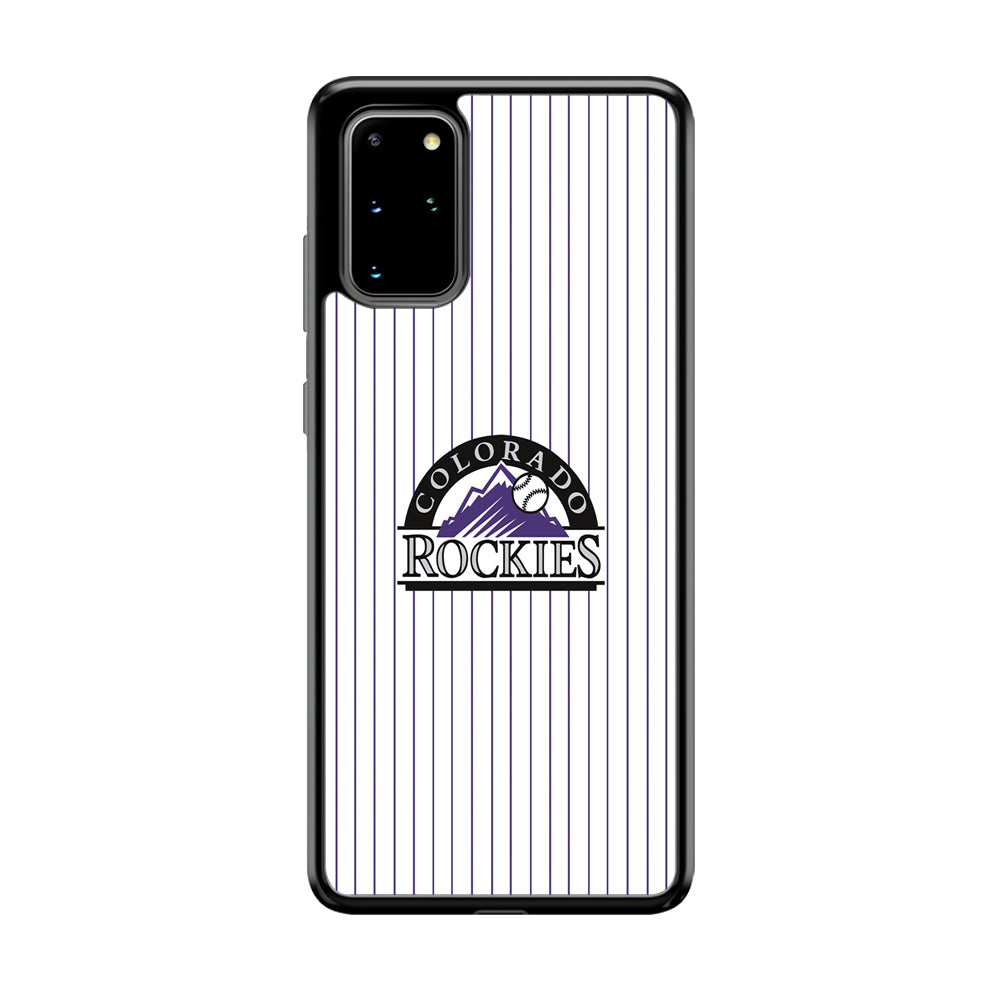 Baseball Colorado Rockies MLB 002 Samsung Galaxy S20 Plus Case-Phone Case-Rubber Black (2D Case)-Altracase