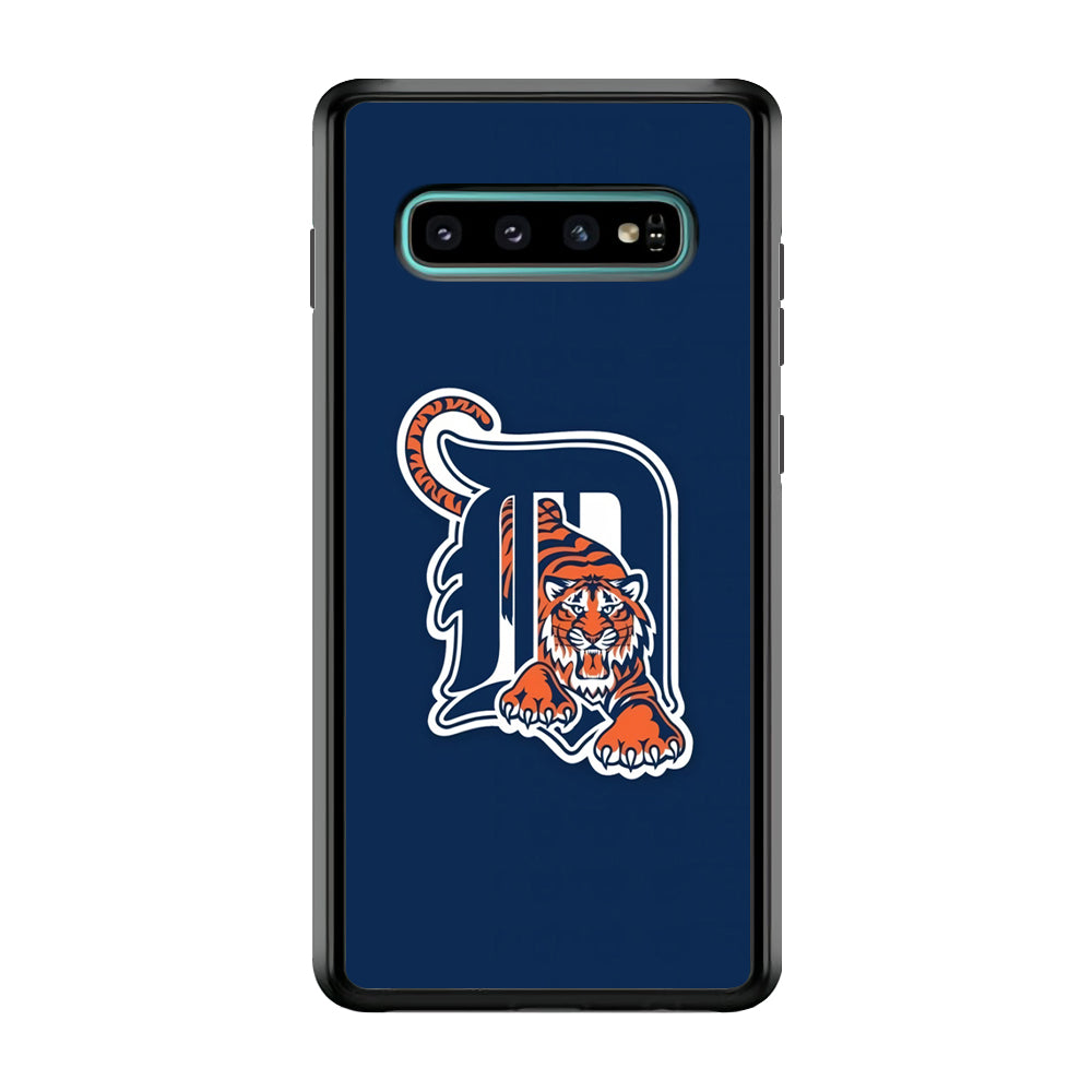 Baseball Detroit Tigers MLB 001 Samsung Galaxy S10 Case-Phone Case-Rubber White (2D Case)-Altracase